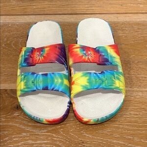 Freedom Moses Colorful Tie-Dye Sandals, Size 36/37
